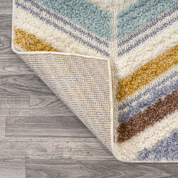 Elin Chevron High-low Area Rug